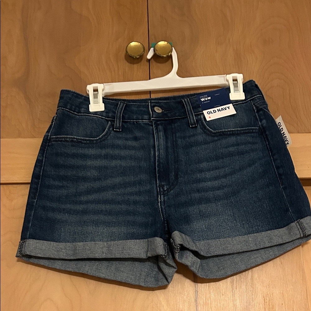Old Navy Women's Rolled Hem Jean Shorts - Dark Blue